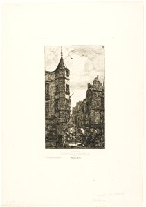 Meryon - House with a Turret, No 22, rue de l’Ecole de Médecine, Paris (called the Turret of Marat), 1927.4383