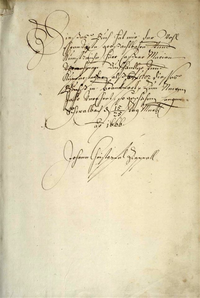 Merian Einzüge Deckblatt Handschrift