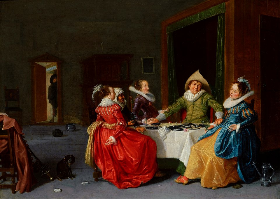 Merry Company in a Brothel by Hendrik Gerritsz. Pot Mauritshuis 475