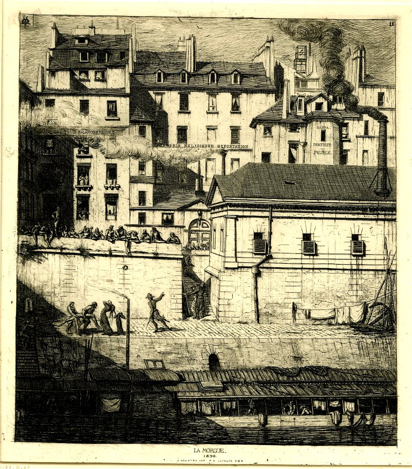 Meryon - Le Morgue, Paris (The mortuary), 1876,0510.302