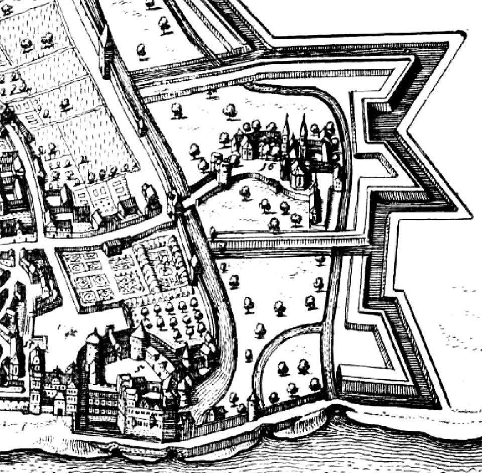 Merian Mainz 1646 Ausschnitt St.-Peters-Stift