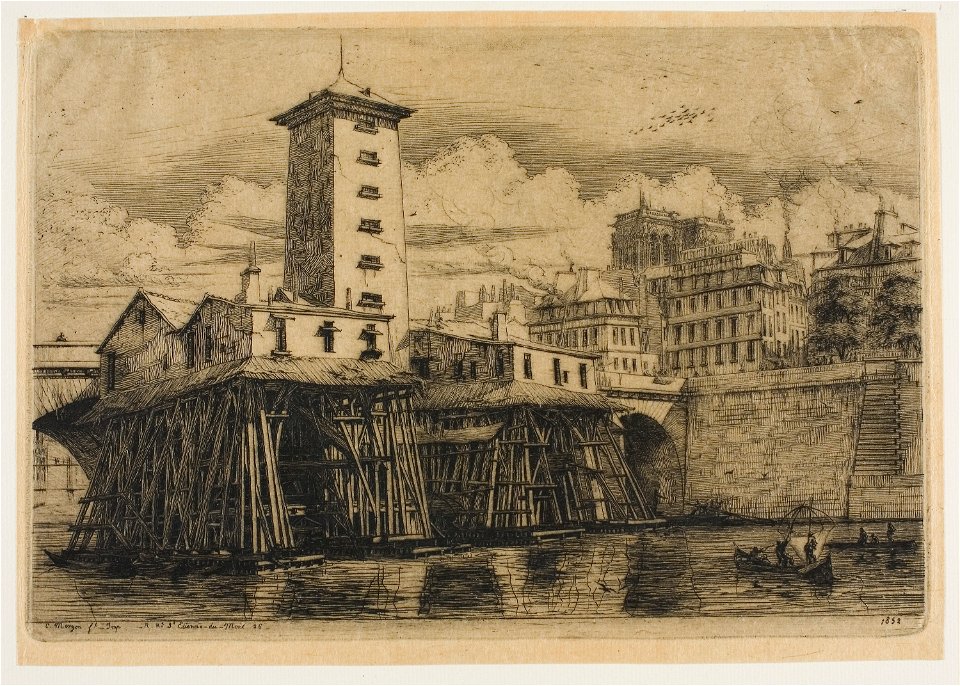 Meryon - La Pompe Notre-Dame, Paris, 1923.31