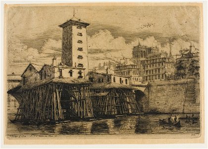Meryon - La Pompe Notre-Dame, Paris, 1923.31