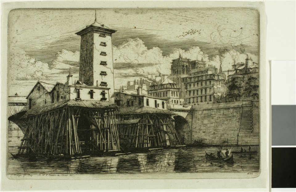 Meryon - La Pompe Notre-Dame, Paris, 1952.1081