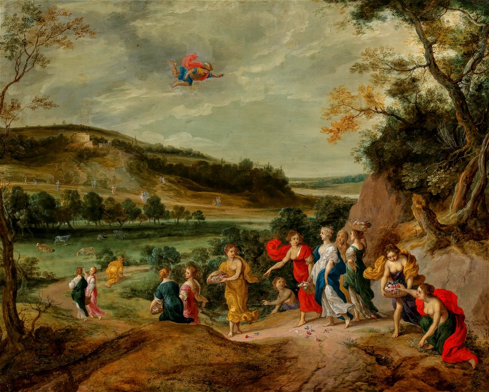 Mercury in love with Herse Flemish 17c