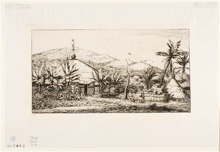 Meryon - New Caledonia Large Native Hut on the Road from Balade to Puépo, 1845, 1909.217
