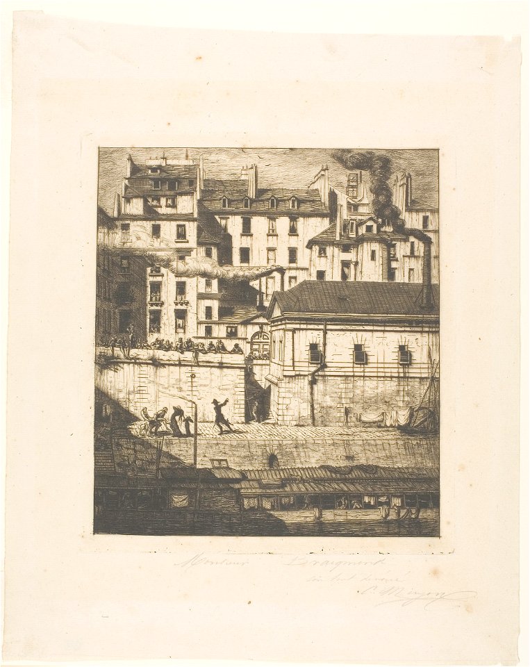 Meryon - The Mortuary, Paris, 1920.1424a