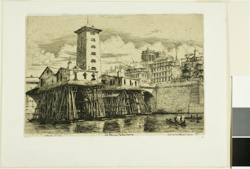 Meryon - La Pompe Notre-Dame, Paris, 1945.441