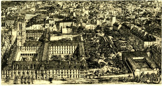 Meryon - Collège Henri IV (ou Lycée Napoléon), Paris, 1870,0709.188