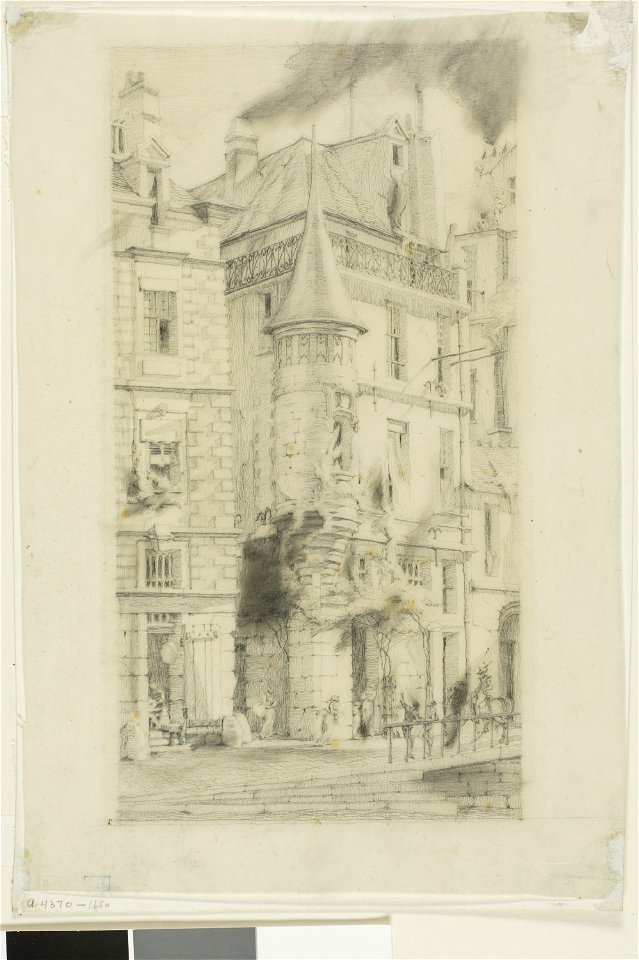 Meryon - House with a Turret, rue de la Tixéranderie, Paris, 1852, 1938.1664
