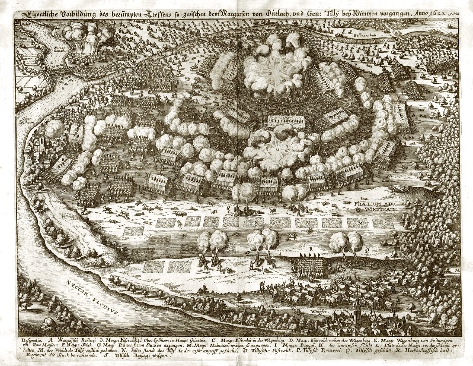 Merian Theatrum Europaeum Schlacht bei Wimpfen 1622