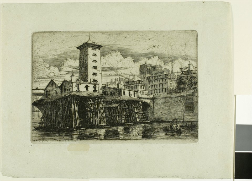 Meryon - La Pompe Notre-Dame, Paris, 1938.1638