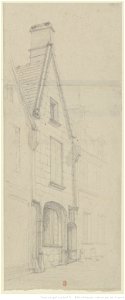 Meryon - Croquis de maisons et de détails d'architecture à Bourges, btv1b55002468z
