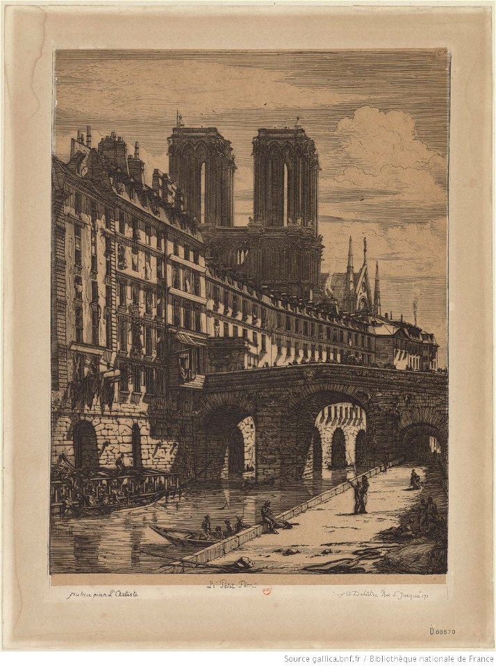 Meryon - Le petit pont, 5e état, btv1b550010503