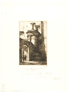 Meryon - Entrance to the French Capuchin Monastery in Athens, 1909.258
