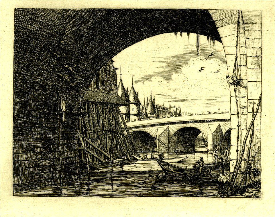 Meryon - L'arche du Pont Notre-Dame, Paris, 1862,1011.703