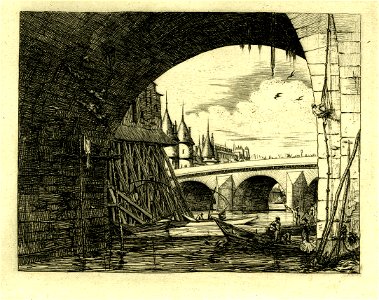 Meryon - L'arche du Pont Notre-Dame, Paris, 1862,1011.703