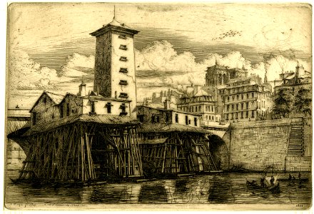 Meryon - La Pompe Notre-Dame, Paris, 1862,1011.695
