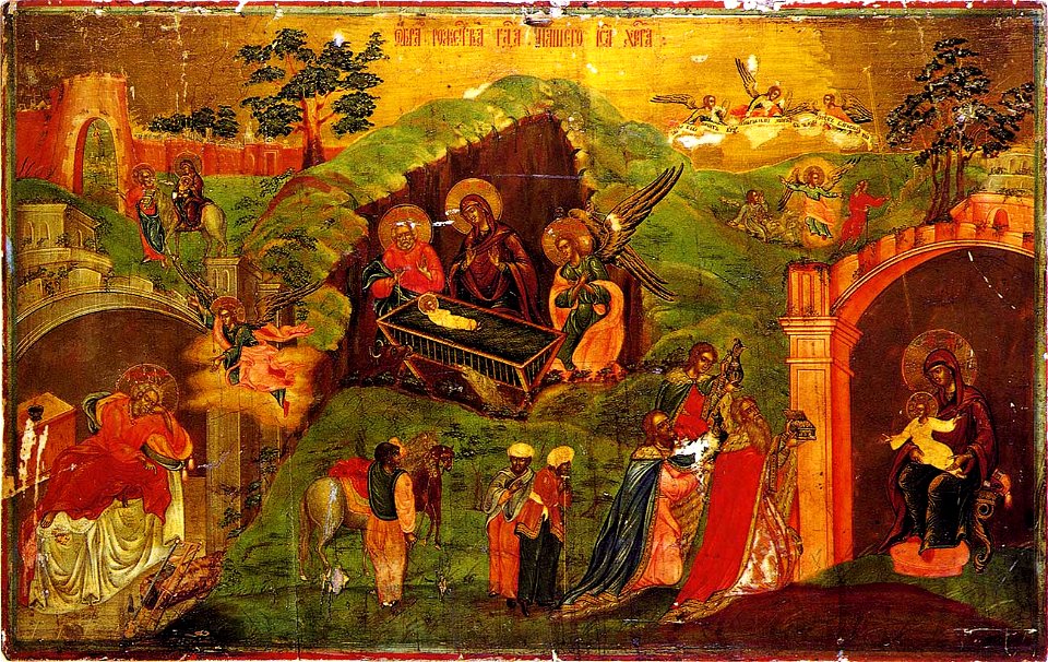 Nativity and adoration of the Magi