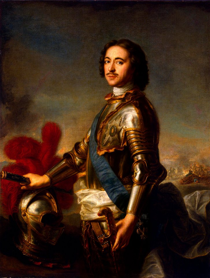 Inconnu d'après J.-M. Nattier, Portrait de Pierre Ier (musée de l’Ermitage)