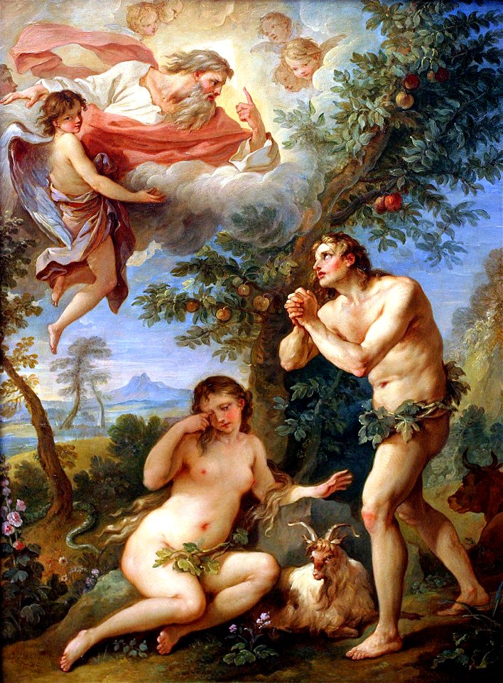 Natoire - Adam et Eve chassés du Paradis terrestre