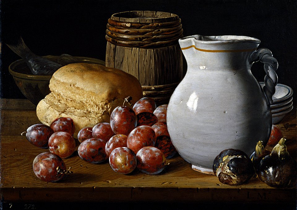 Natura morta amb prunes, figues i paFXD