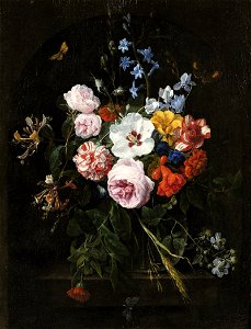 NATURES MORTES AUX FLEURS DANS UN VASE EN CRISTAL 