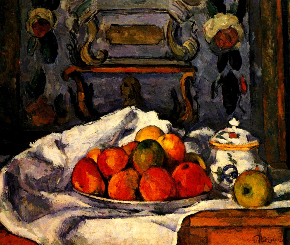 Nature morte, bol de pommes, par Paul Cézanne