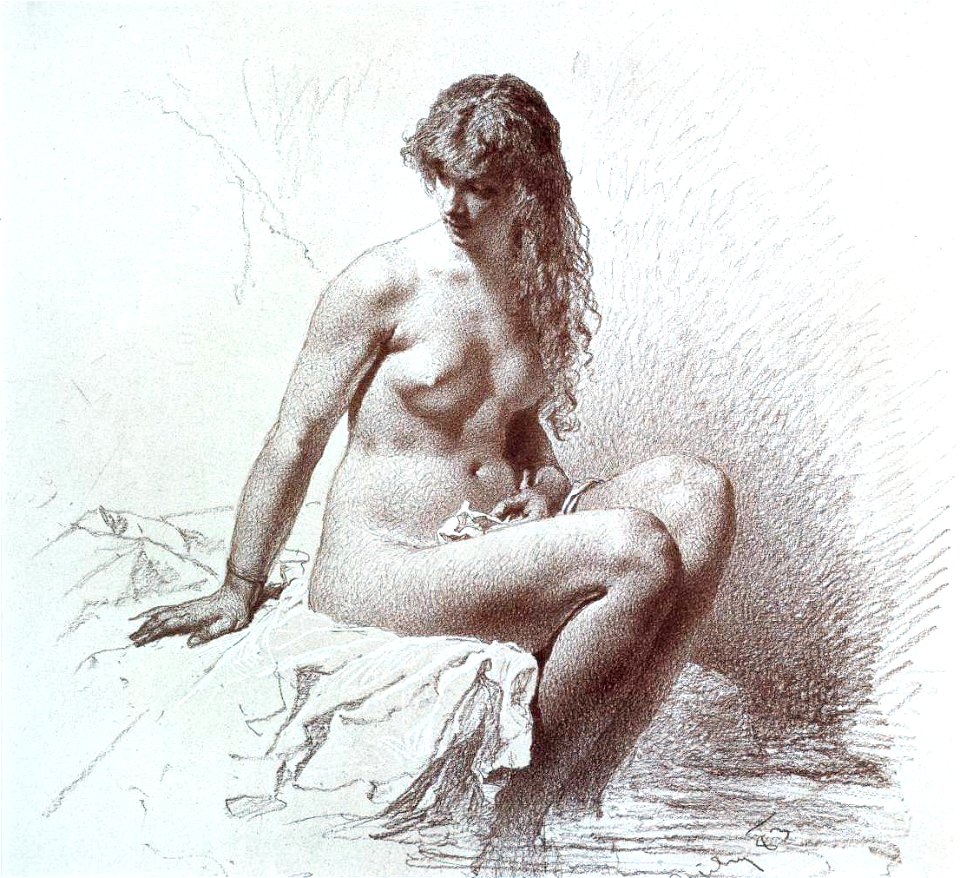 Mihály Zichy - Studies Of Nudes (9)