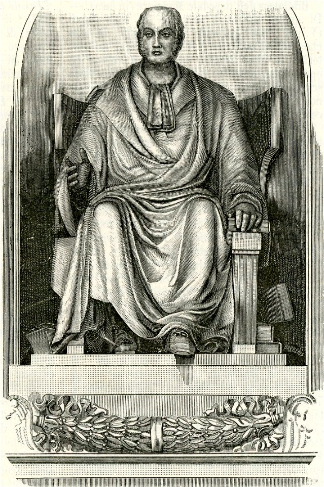 Milano monumento a Domenico Romagnosi nella Biblioteca Ambrosiana