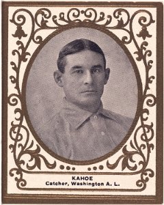 Mike Kahoe, Washington Nationals, baseball card portrait LCCN2007683851