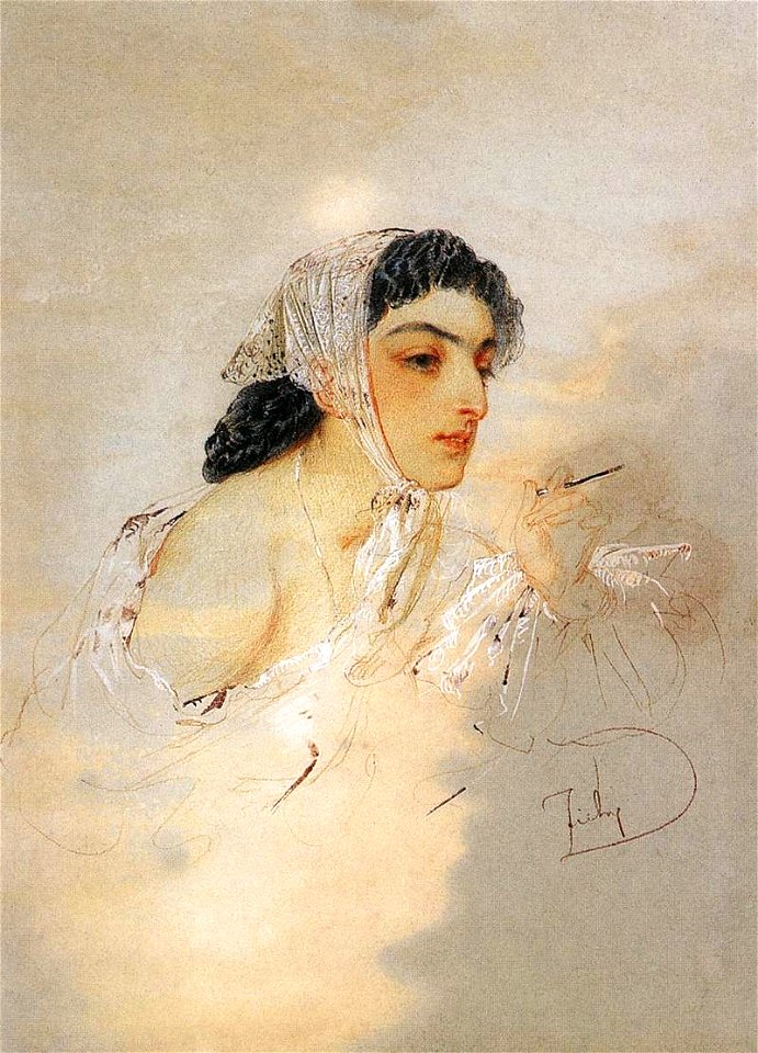 Mihály Zichy - Young Lady - WGA25977