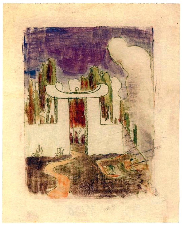 Mikalojus Konstantinas Ciurlionis - Gate (Fantasy) - 1905-1906