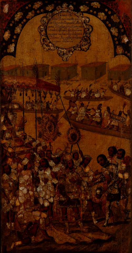 Miguel Gonzales - La Conquista de México. Tabla X - Google Art Project