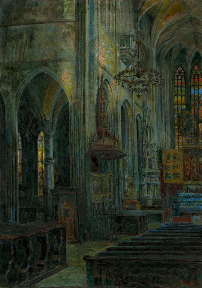 Milan Florián - Vnútro košického dómu - O 1508 - East Slovak Gallery