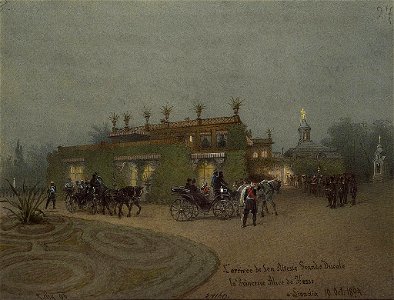 Mihaly Zichy-Arrival Alice Hesse 1894
