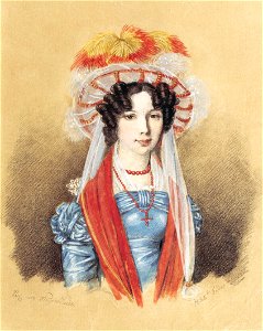Mikhail Terebenyov - Woman's portrait (1825)