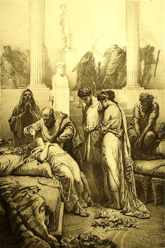 Mihály Zichy - Illustration to Imre Madách's The Tragedy of Man - In Rome (Scene 6)