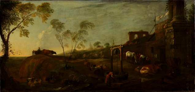 Jan van Ossenbeck - Landscape with Ruins - NG.M.00169 - National Museum of Art, Architecture and Design