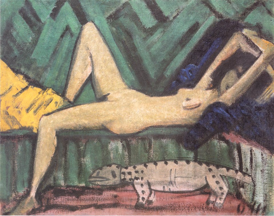 Otto Mueller - Akt auf dem Sofa liegend - ca1920 - after 1925