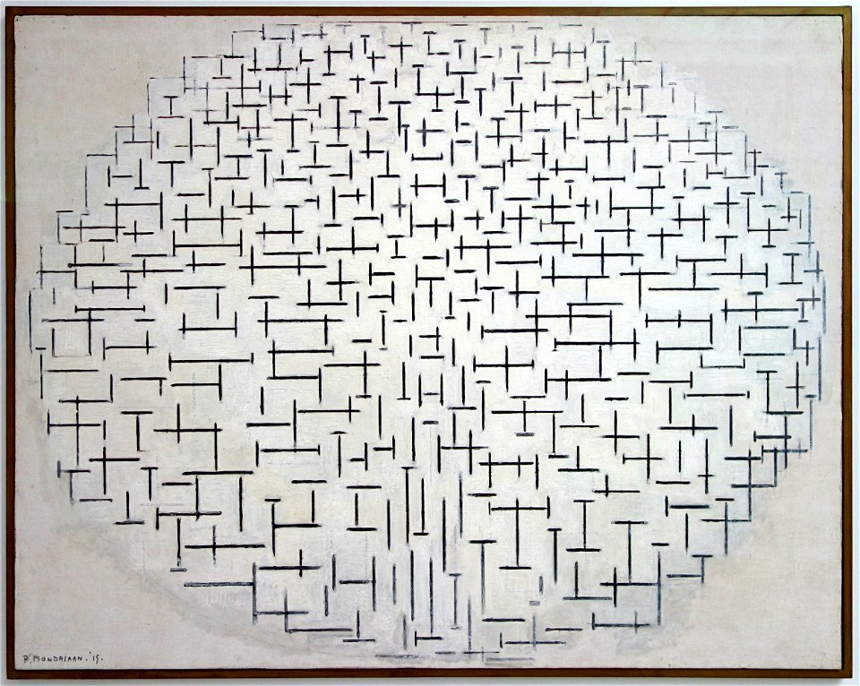 Otterloo kroller muller mondrian composition 10 noir et blanc