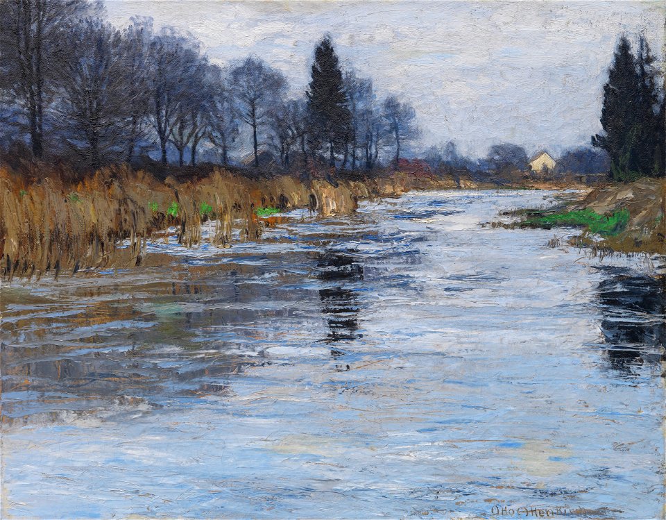 Otto Altenkirch Schilfteich an der Mulde 1925
