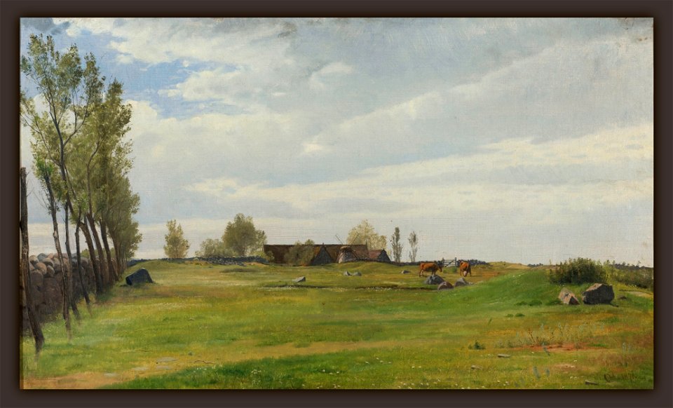 Otto Haslund - A bornholmish paddock - Google Art Project