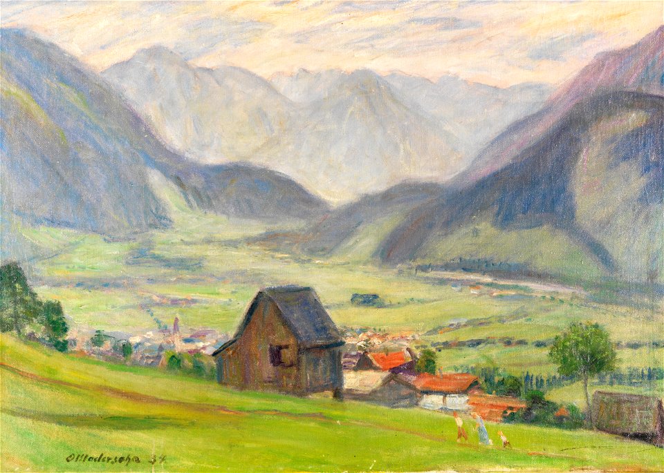 Otto Modersohn Bllick ins Tal (Hindelang) 1934