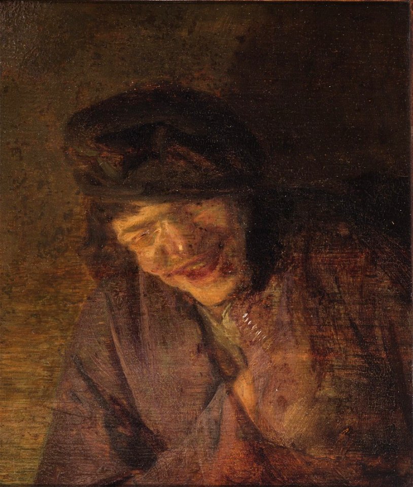 Head of a Laughing Peasant by Adriaen van Ostade Museum Boijmans Van Beuningen 1642 (OK)