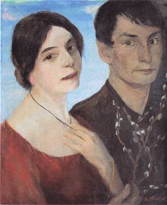 Otto Mueller - Liebesfrühling II (Doppelbildnis Maschka und Otto Mueller)