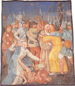 Oswalt Kreusel - Millstätter Fastentuch - Die Gefangennahme Jesu