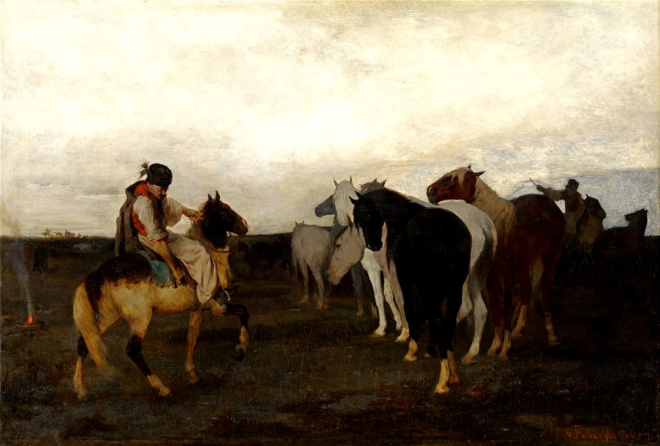 Otto von Faber du Faur In der Puszta 1871