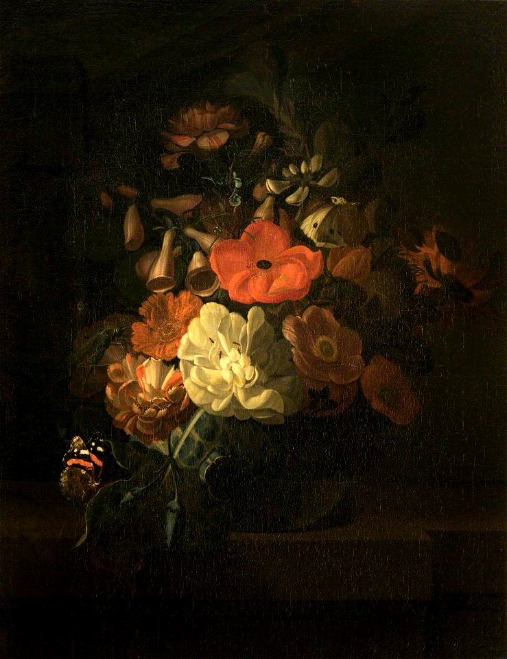 Otto Marseus van Schrieck (1619-1620-1678) (attributed to) - Flowers in a Glass Bowl - 724338 - National Trust