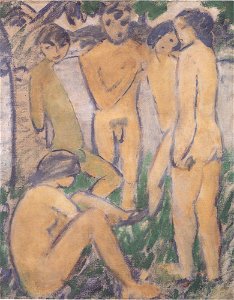 Otto Mueller - Fünf Akte am Wasser - ca1911
